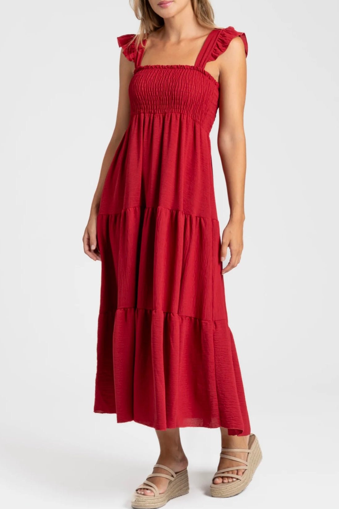 VESTIDO MIDI DE ALÇAS
