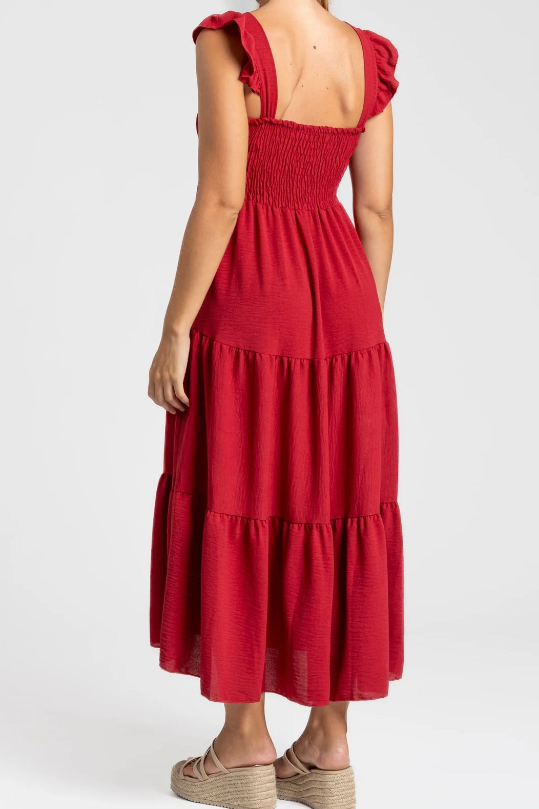 VESTIDO MIDI DE ALÇAS
