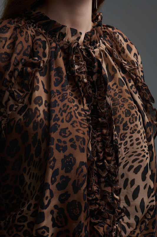 VESTIDO CURTO ESTAMPA LEOPARDO