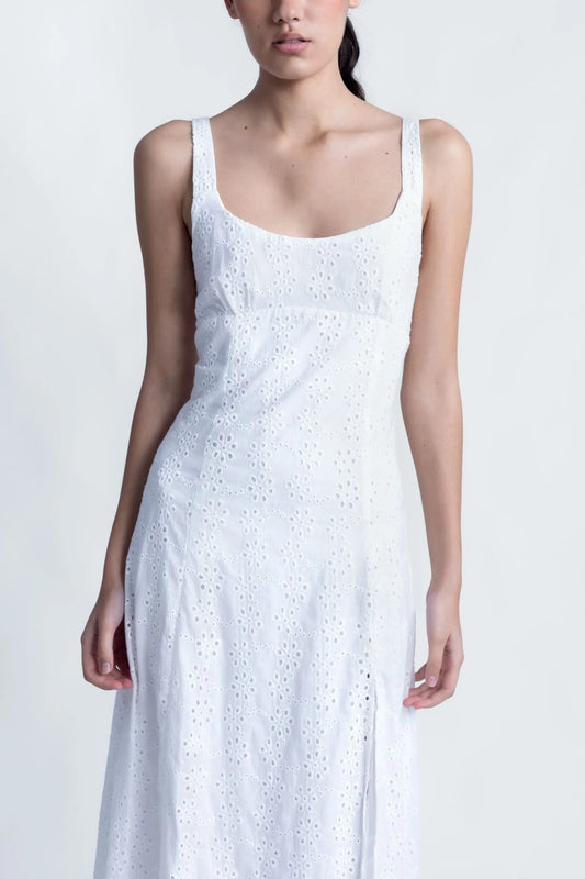 VESTIDO MIDI BORDADO