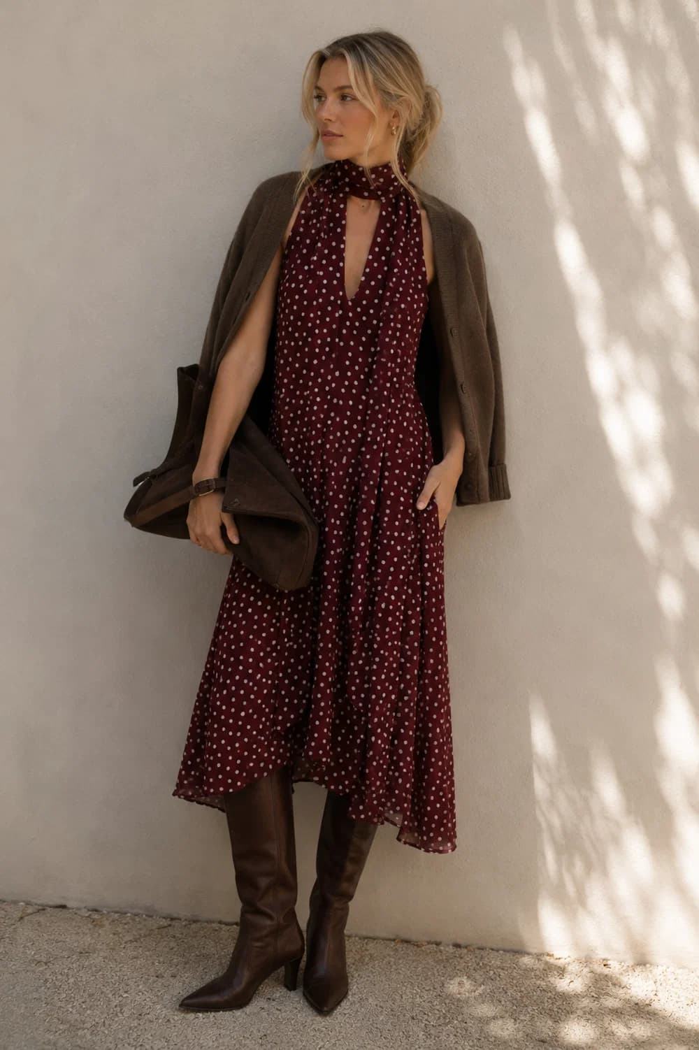 Vestido midi halter