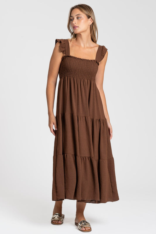 VESTIDO MIDI DE ALÇAS