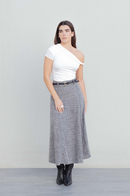 SAIA CINZA MIDI