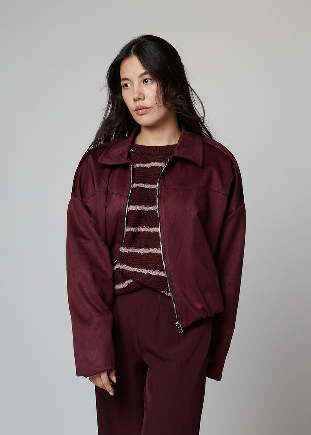 CASACO BOMBER EFEITO CAMURÇA