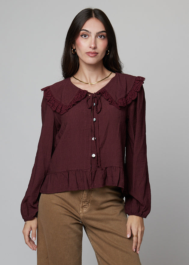 BLUSA COM GOLA DE BEBÉ