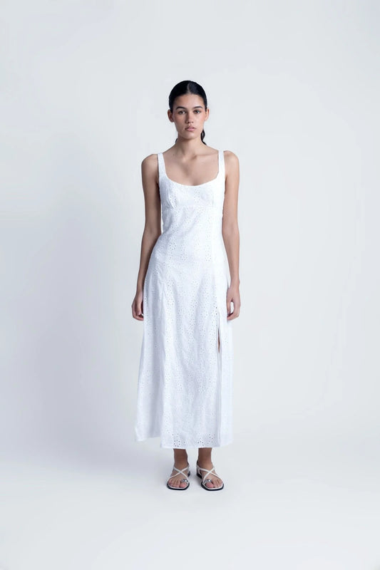 VESTIDO MIDI BORDADO